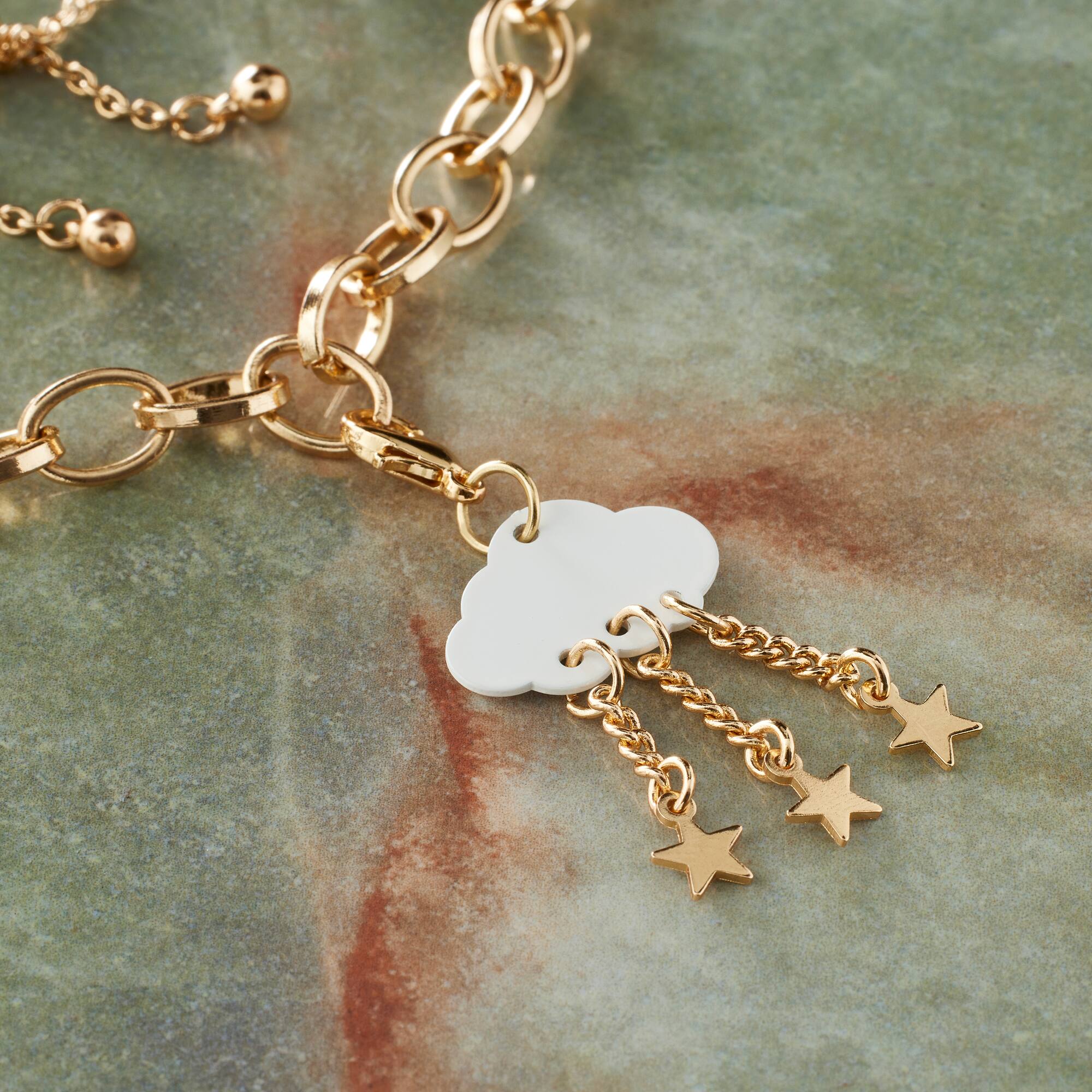 12 Pack: Cloud with Stars Charm by Bead Landing™